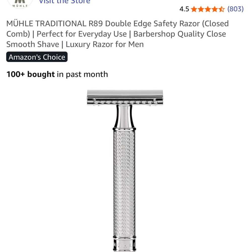 Muhle Chrome Safety Razor - Picture 5 of 14